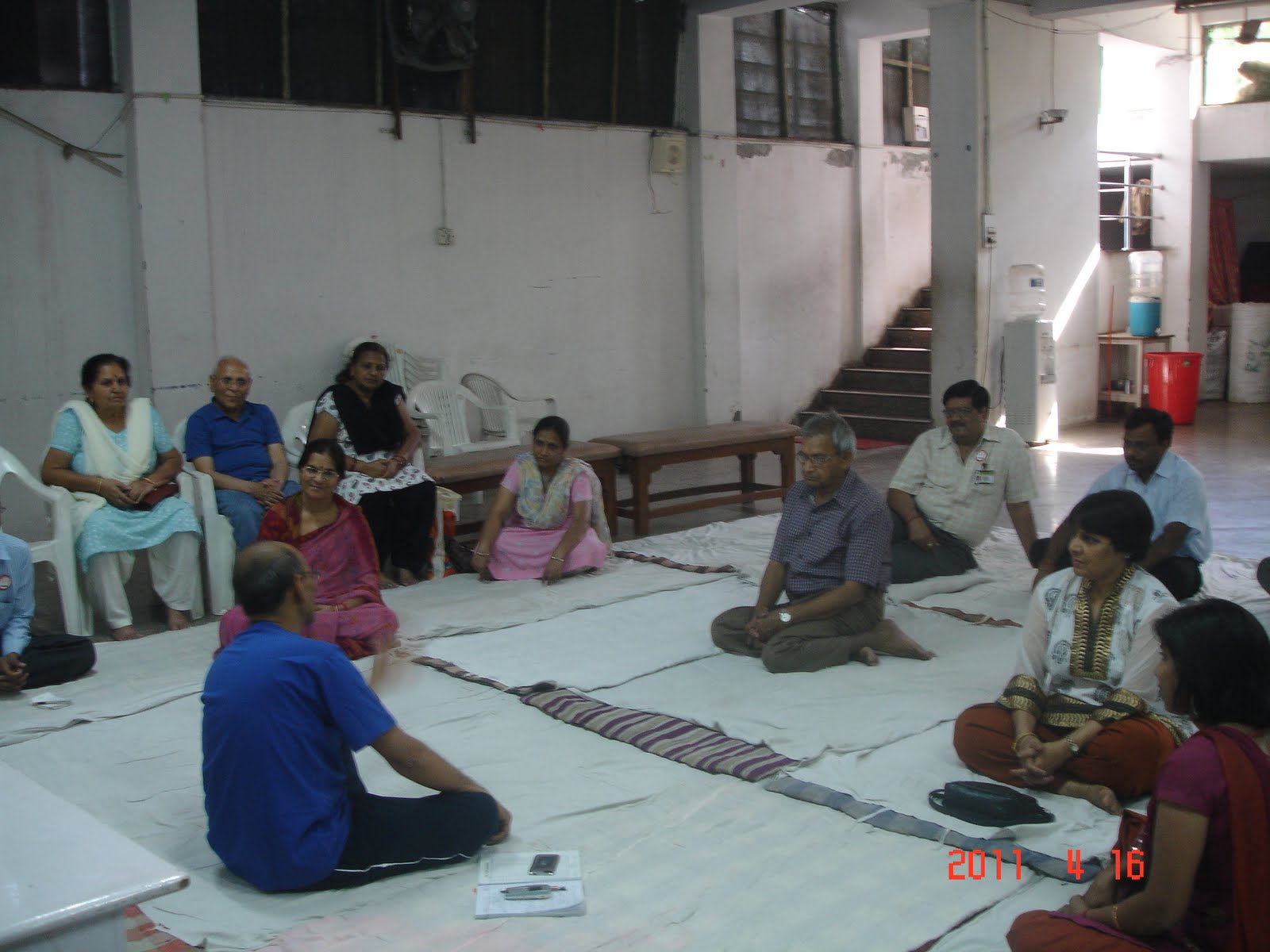 Yoga for Cancer Winners, Balaji Mandir, Vivek Vihar, Delhi 16.4.2011