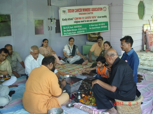 I CAN WIN Gayatri Havan to Win Over Cancer on 7.8.2011 at Raj Nagar, Ghaziabad