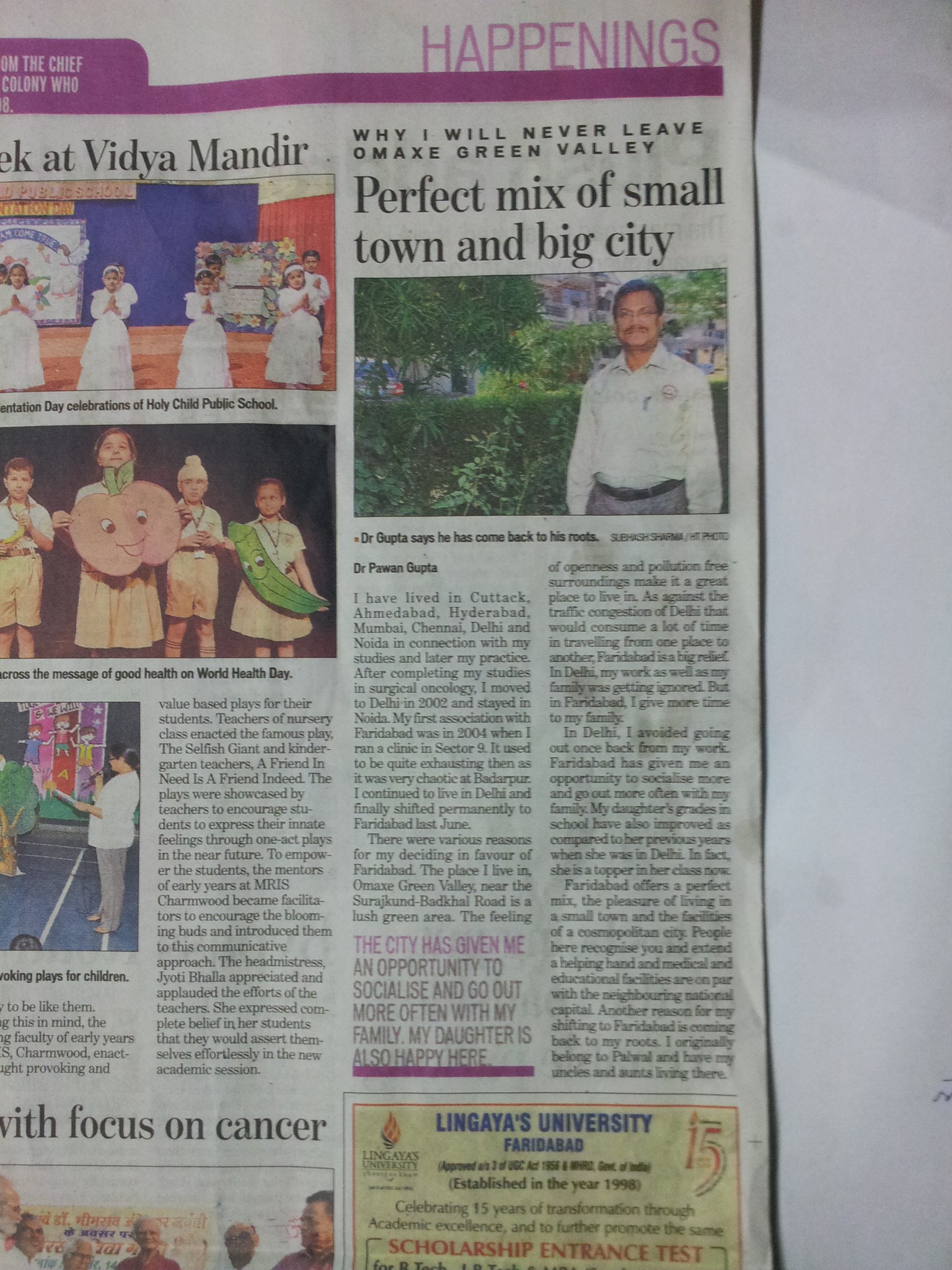 News in HT live Faridabad 22.4.2013