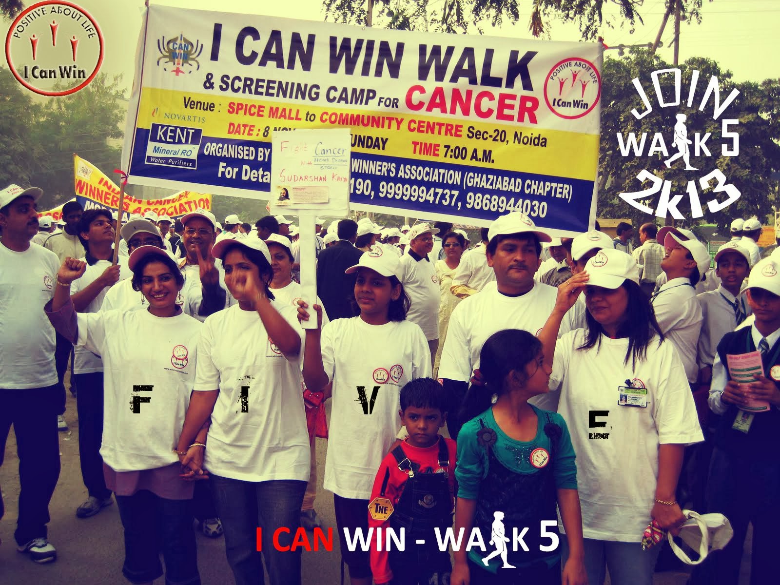 I CAN WIN WALK – 2013 Ghaziabad. November 10, 2013 on occasion of National Cancer Day of MOHFW