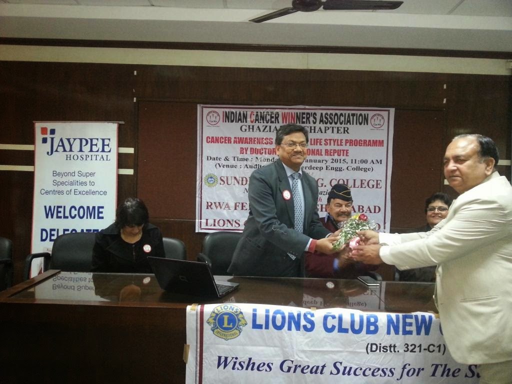 2015.1.19 I CAN WIN – WIN OVER CANCER at Sunderdeep Institute at Ghaziabad