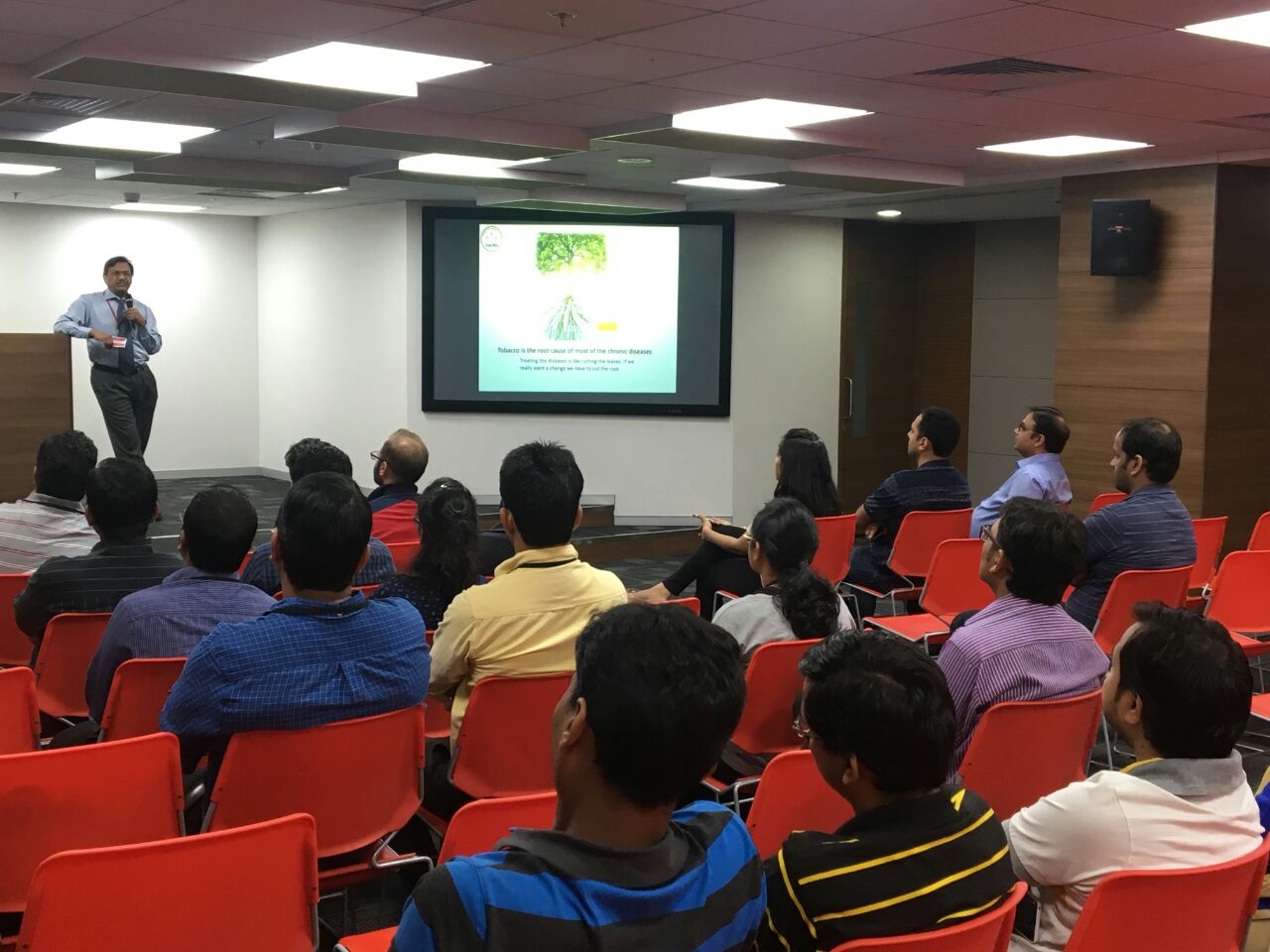 WIN OVER TOBACCO by Dr Pawan Gupta at Accenture Gurgoan office on 23.7.2016